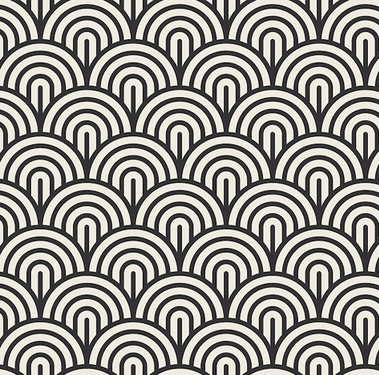 Printable Wallpaper Black and White Art Deco - The Modern Dollhouse