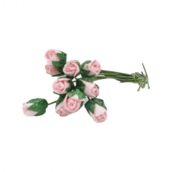 Blush Pink Rosebuds Set of 10