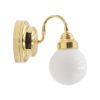 Gold Curved Arm Wall Sconce Light