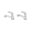 Silver Handle Sink Faucet Set of 2
