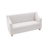 Sloped Arm White Sofa