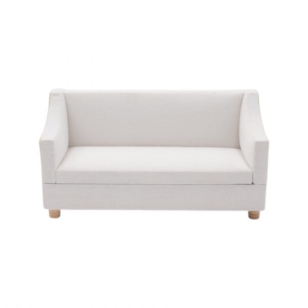 Sloped Arm White Sofa - Image 2