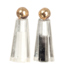Salt and Pepper Shakers Gold Tops