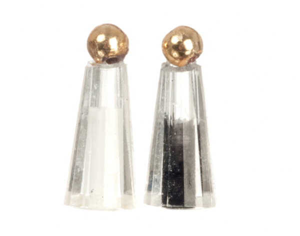 Salt and Pepper Shakers Gold Tops