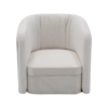 White Curved Lounge Chair - Image 2