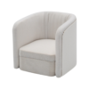 White Curved Lounge Chair