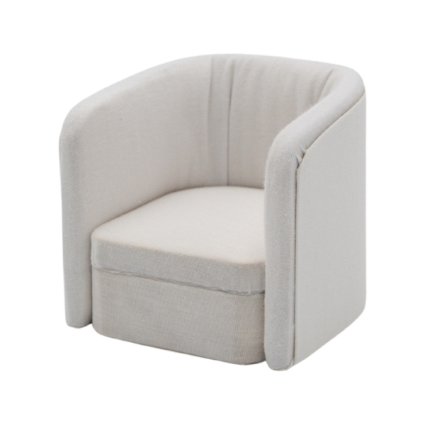 White Curved Lounge Chair