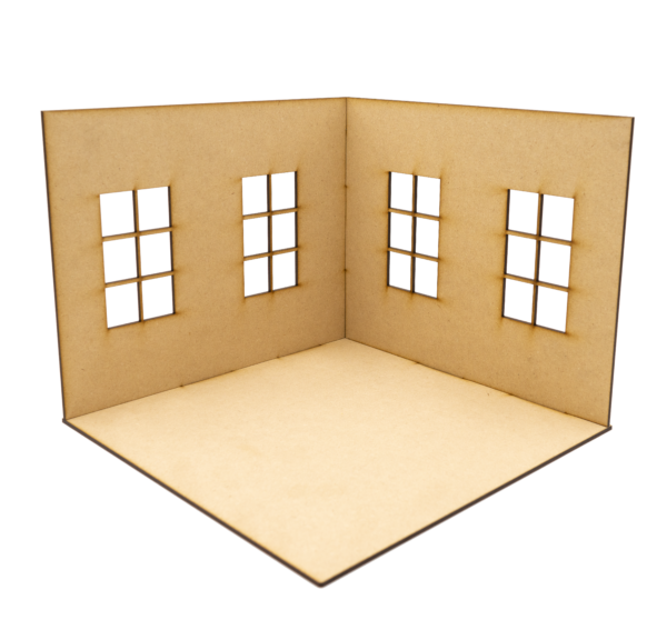 2 sided roombox with 4 windows